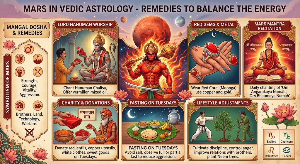 Mars in Vedic Astrology - Remedies to Balance the Energy.